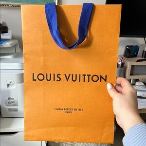 Louis Vuitton Orange and Blue Shopping Bag